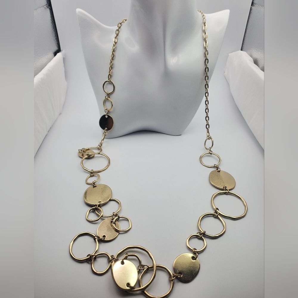 Lane Bryant‎ dizzy circle link necklace staple wardrobe piece N1328